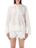 The Garment Kirsten Embroidered Shirt Cream White Organic Cotton