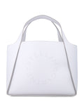 Stella McCartney Logo Tote Pearl Grey Polyamide