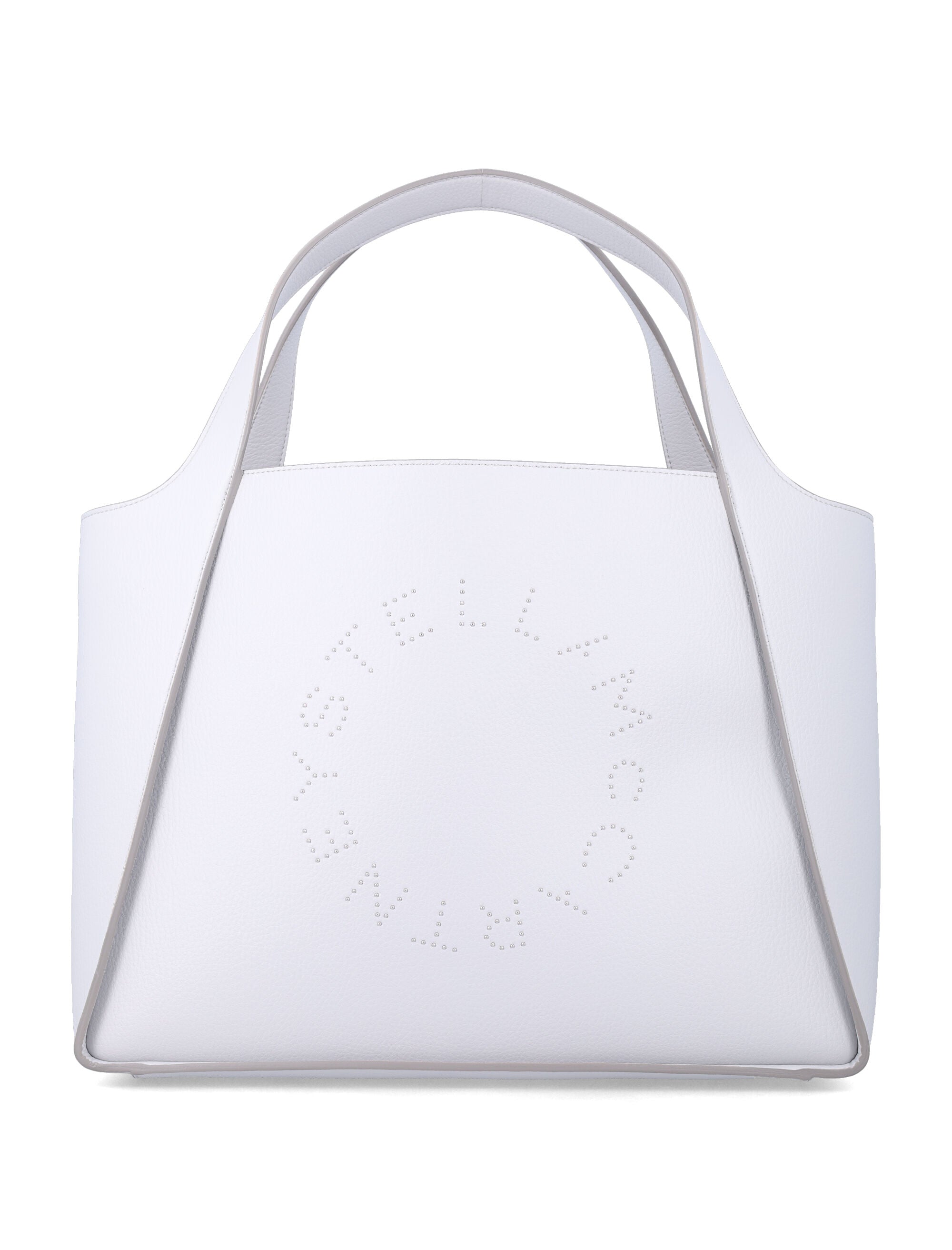 Stella McCartney Logo Tote Pearl Grey Polyamide