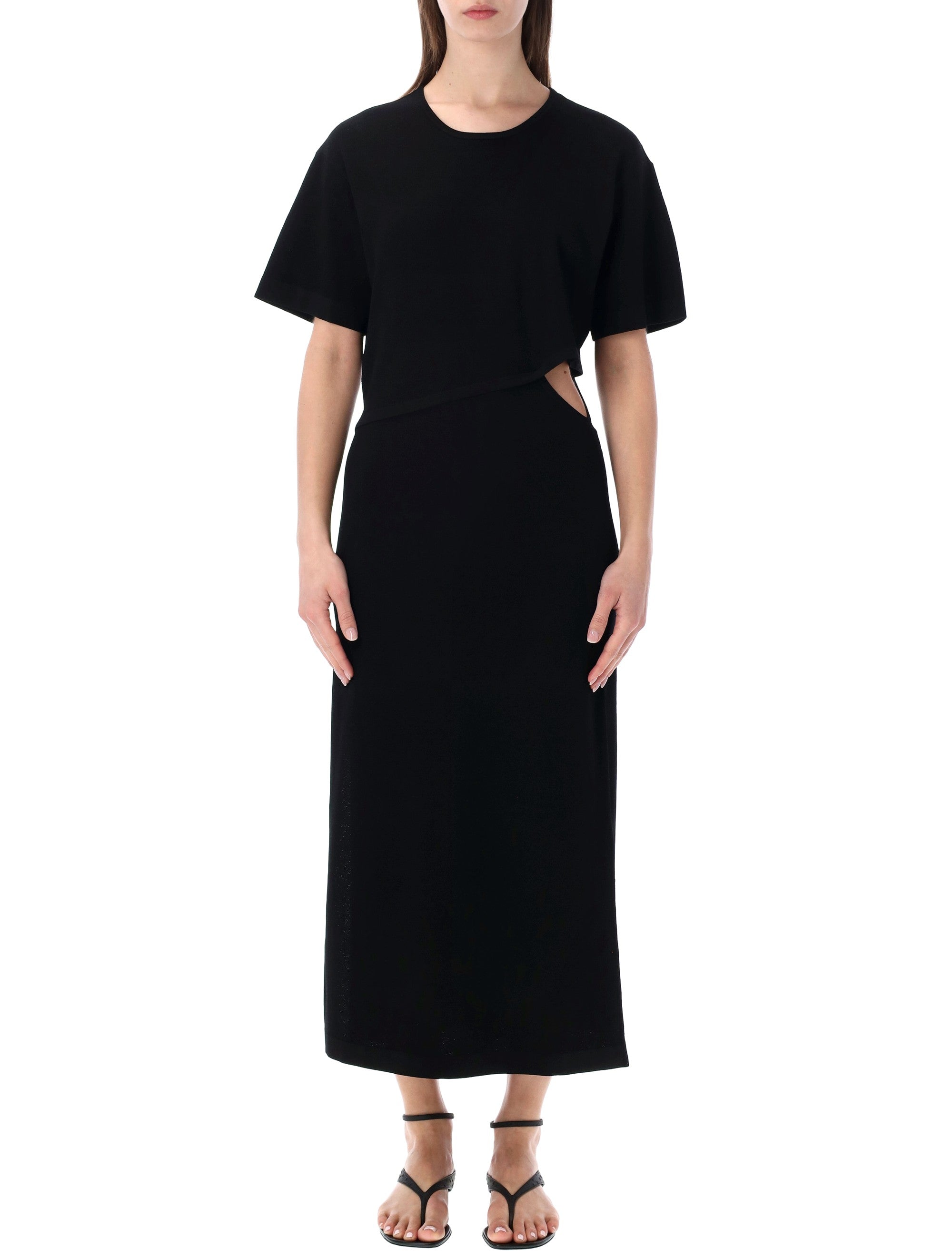 The Garment Madison Cut-Out Knit Dress Black Fsc Viscose