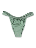 Belamer Lara Ribbed Bikini Bottom Green Recycled Polyamide Swimwear