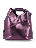Mm6 Maison Margiela Japanese Metallic Crossbody Bag Purple Polyester Coating Shoulder