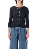 Sessùn Alencar cable-knit jumper Smoke Green Cotton Sweater