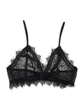 Black Lace Soft Bralette Nylon Bra
