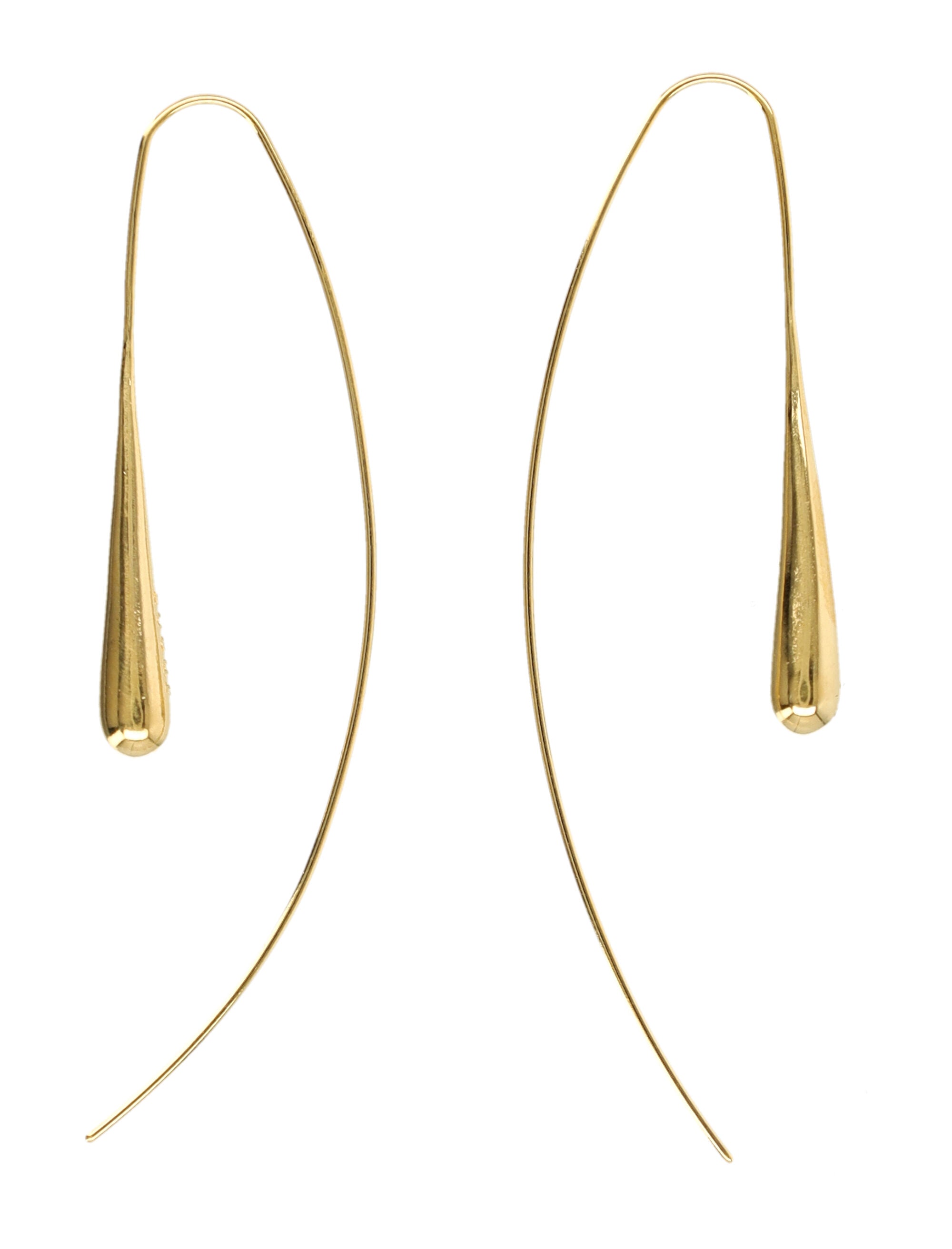 Soeur Goutte Line huggie earrings Gold Brass
