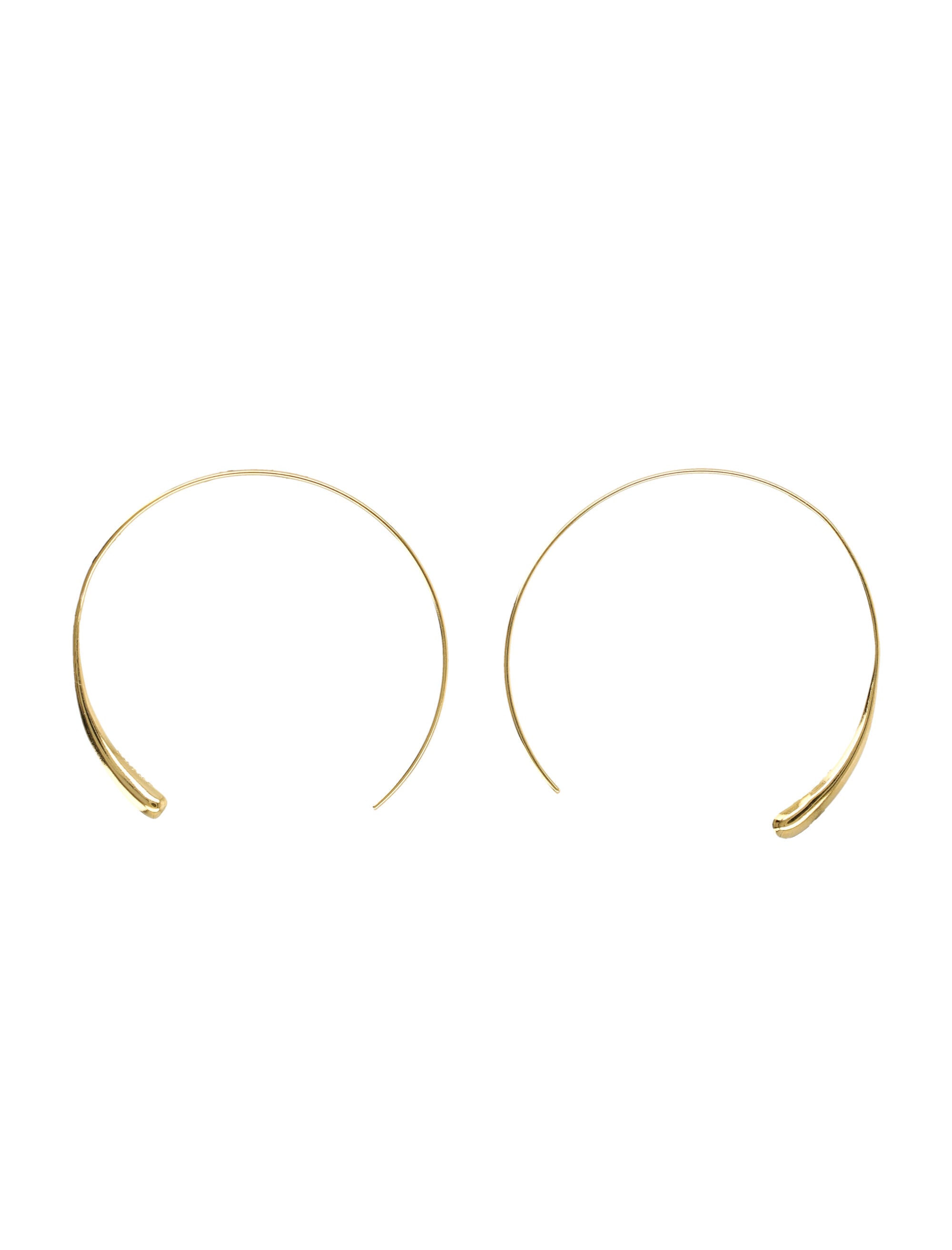 Soeur Goutte Line 45 hoop earrings Gold Brass