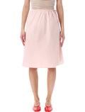 Soeur Houna midi skirt with lace detail Rose Pale Cotton