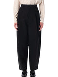 Soeur Daley round black cotton-linen pants Organic Cotton