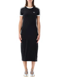 Adidas Originals slim 3-Stripes midi dress Black Cotton
