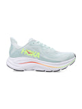 Hoka One Clifton 10 womans sneakers Sea Glass / Neon Flame Mesh Sole