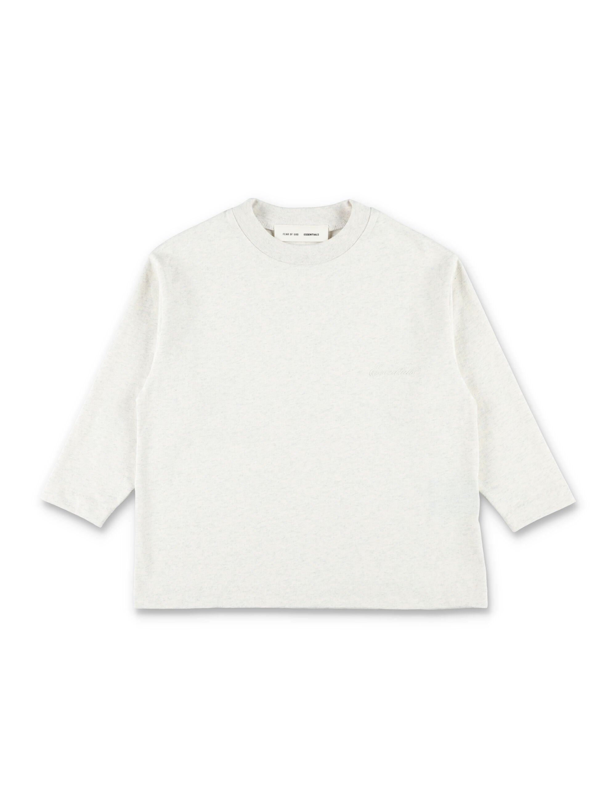 Essentials Fear of God Kids Top Oatmeal Heather Cotton Tshirt