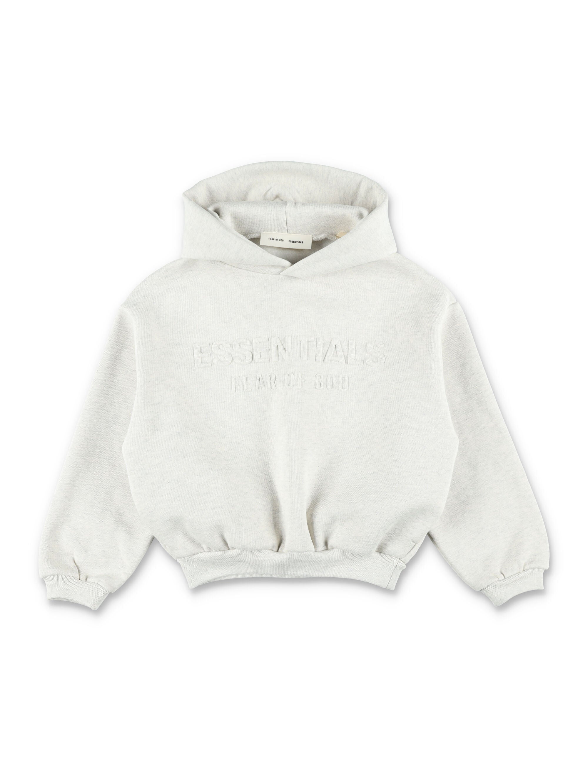 Essentials Fear of God Kids Hoodie Oatmeal Heather Cotton Fleece