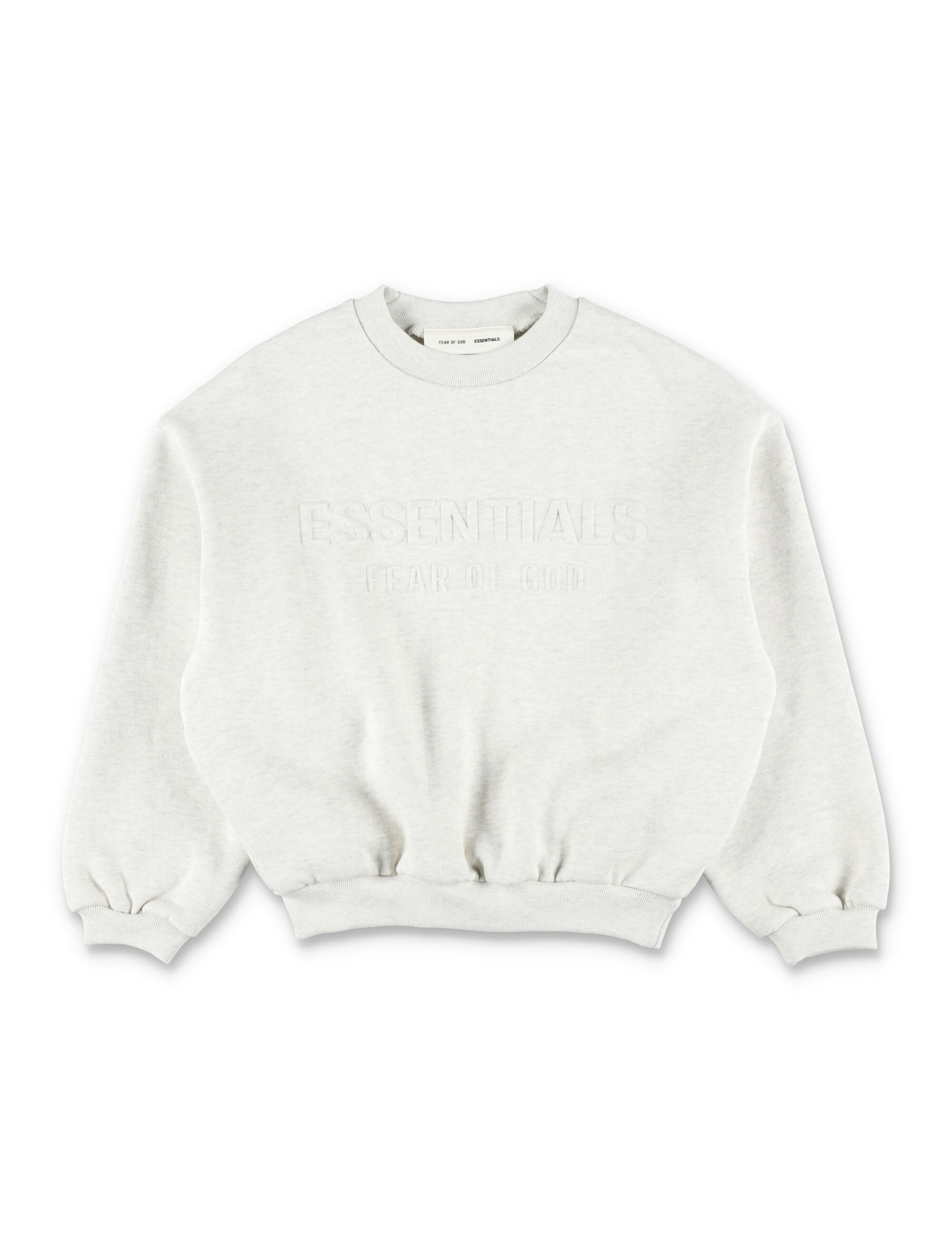 Essentials Fear of God Kids Crewneck Oatmeal Heather Cotton Fleece