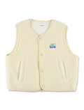 American Vintage Hoktown yellow vest for kids Ecru Polyester
