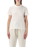 Essentials Fear of God ivory embroidered classic tee Cotton Tshirt