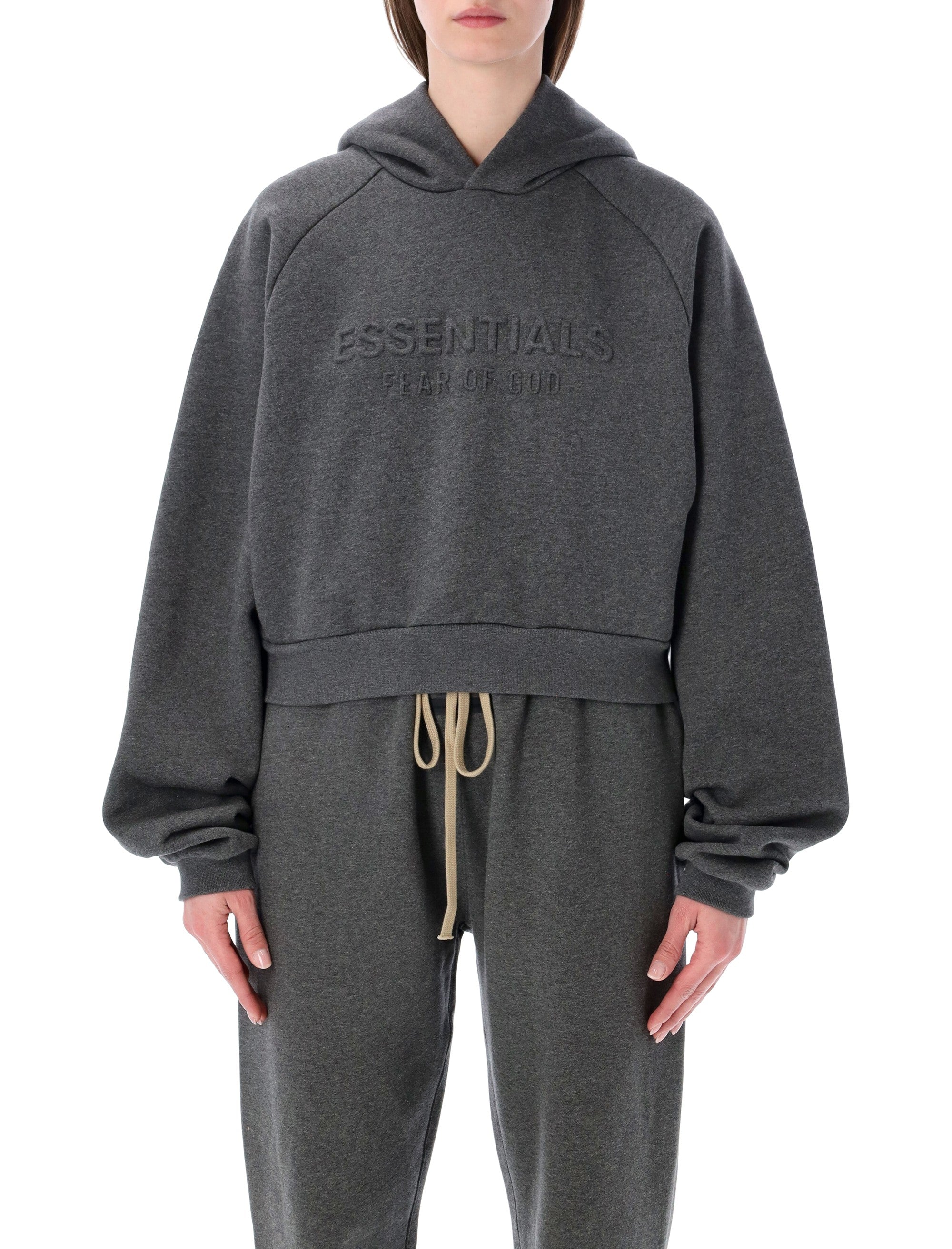 Essentials Fear of God grey 90s raglan hoodie Charcoal Heater Cotton Sweatshirt