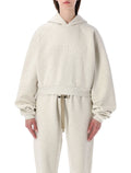 Essentials Fear of God beige 90s raglan hoodie Oatmeal Heater Cotton Sweatshirt