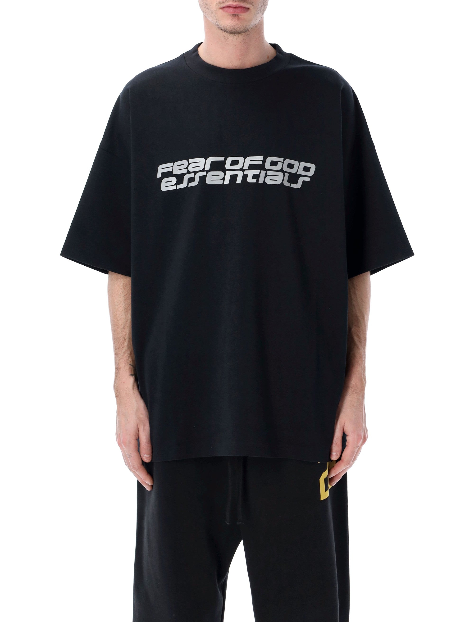 Fear of God Essentials 90s Ponte Tee black Vintage Recycled Polyester T-shirt