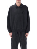 Fear of God Essentials black embroidered polo Vintage Cotton Sweatshirt