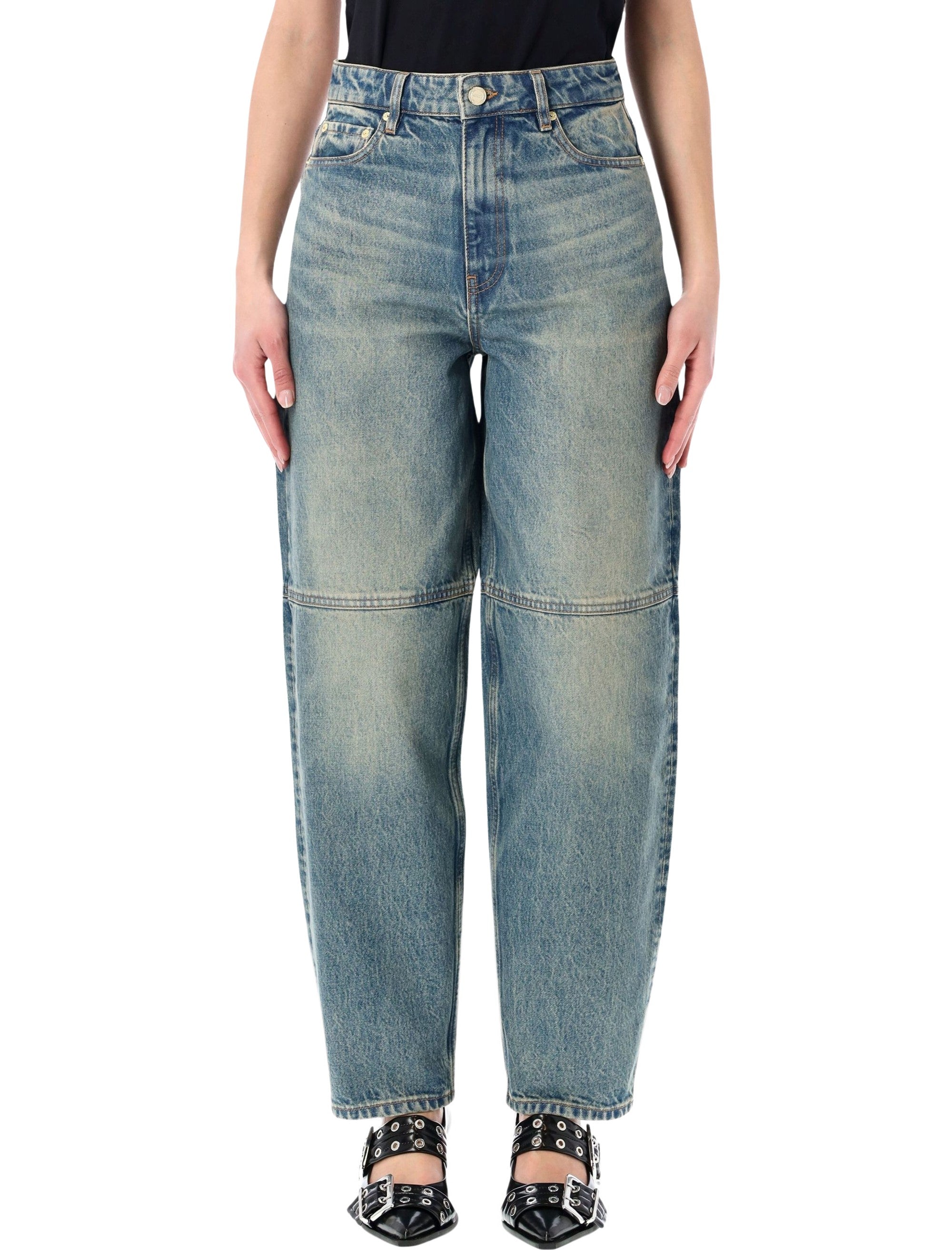 Ganni mid-rise denim jeans Mid Blue Vintage Organic Cotton