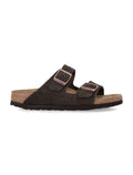 Birkenstock Arizona Suede Flat Sandals in Mocca Mokka Upper