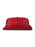 Alberta Ferretti eel leather maxi pouch Red Clutch