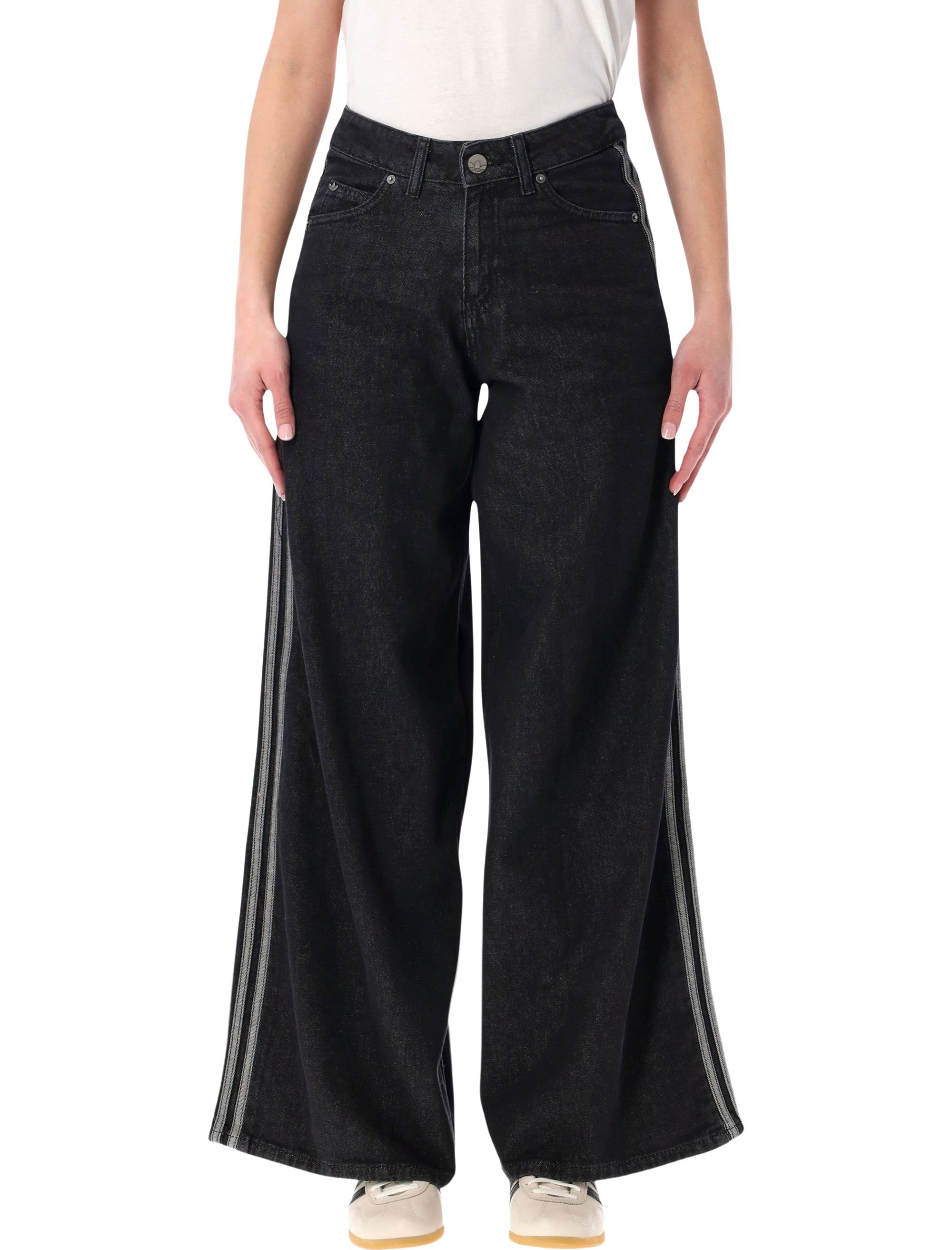 adidas Originals Firebird Adilenium denim track pants Black Cotton Jean