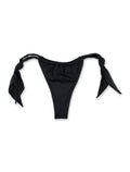 Lets Swim brazilian tie-side bikini bottom Black Recycled Polyamide