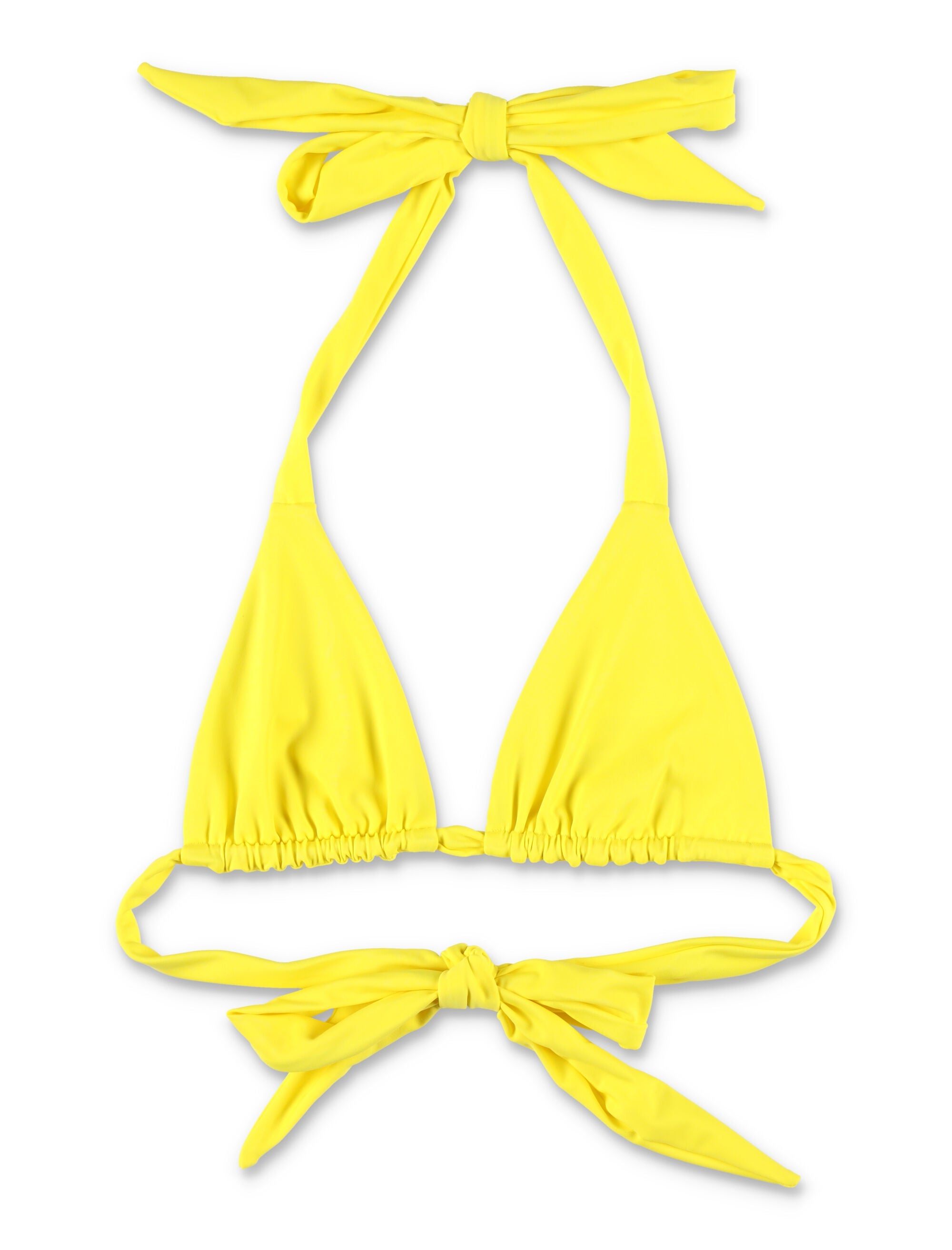 Lets Swim triangle bikini top Yellow Econyl®