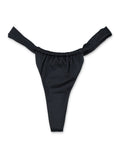 Lets Swim ruched brazilian bikini bottom Black Recycled Polyamide