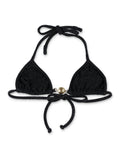 Reina Olga Splash triangle bikini top Black Polyamide