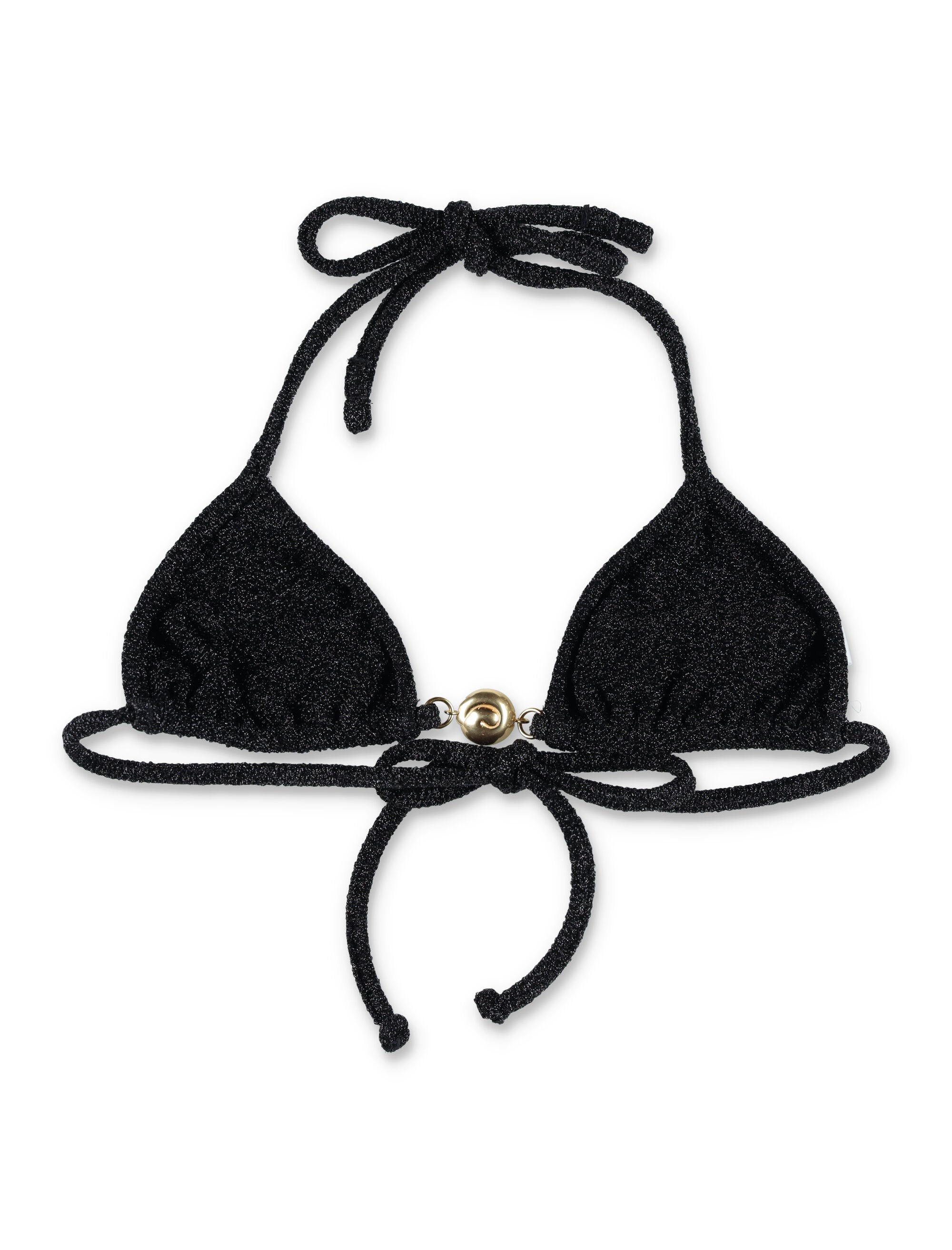 Reina Olga Splash triangle bikini top Black Polyamide