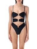 Swim by Di Malibu cut-out one-piece Black Polyamide Swimwear