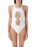Swim by Di Setai halter cut-out one-piece White Polyamide Swimwear