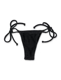 Reina Olga Carioca lurex adjustable bikini bottom Black Polyamide