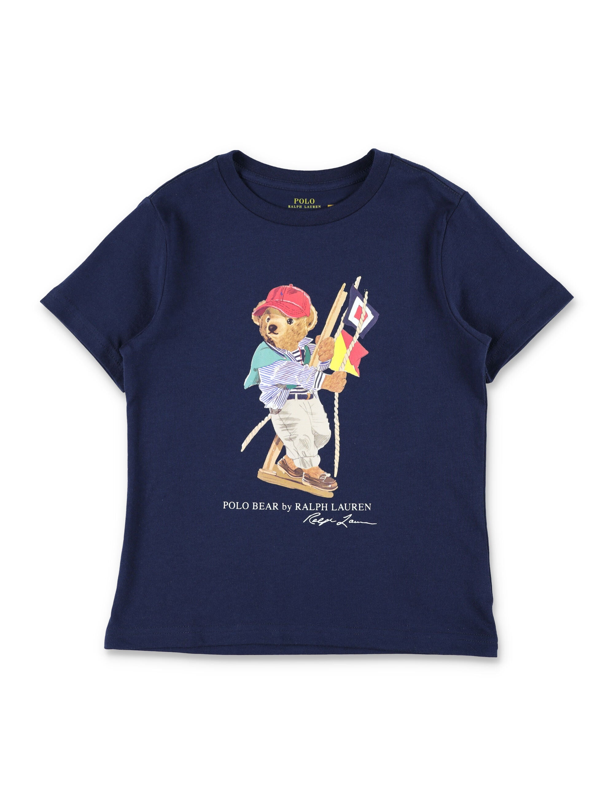 Polo Ralph Lauren kids Bear T-shirt Navy Cotton
