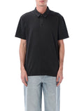 James Perse sueded cotton polo Carbon Supima Tshirt