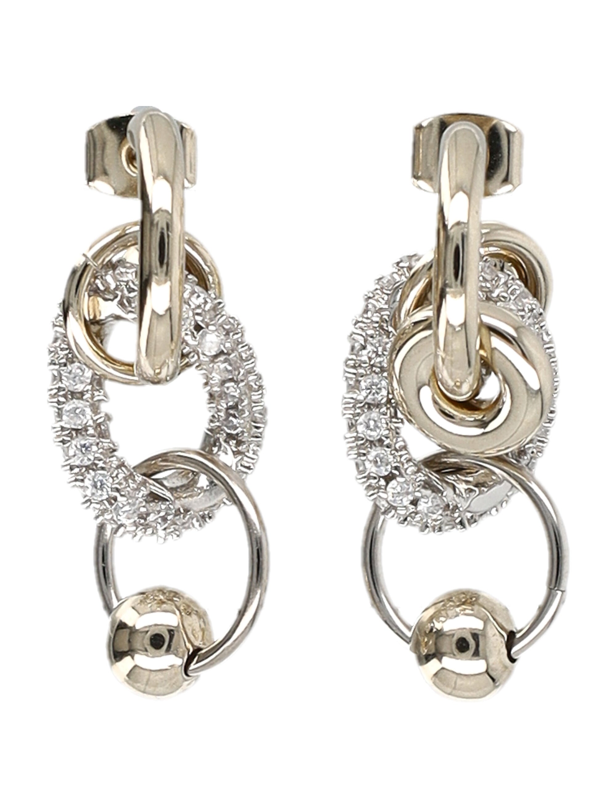 Justine Clenquet Lexie Earrings Gold Palladium Brass