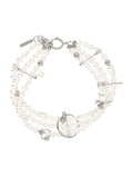 Justine Clenquet Ryder Pearl Choker Palladium Brass Necklace