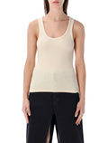 Colorful Standard organic rib tank top Ivory White Cotton
