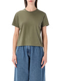 Colorful Standard organic boxy crop Tee Dusty Olive Cotton T-shirt