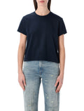 Colorful Standard organic boxy crop Tee Navy Blue Cotton T-shirt
