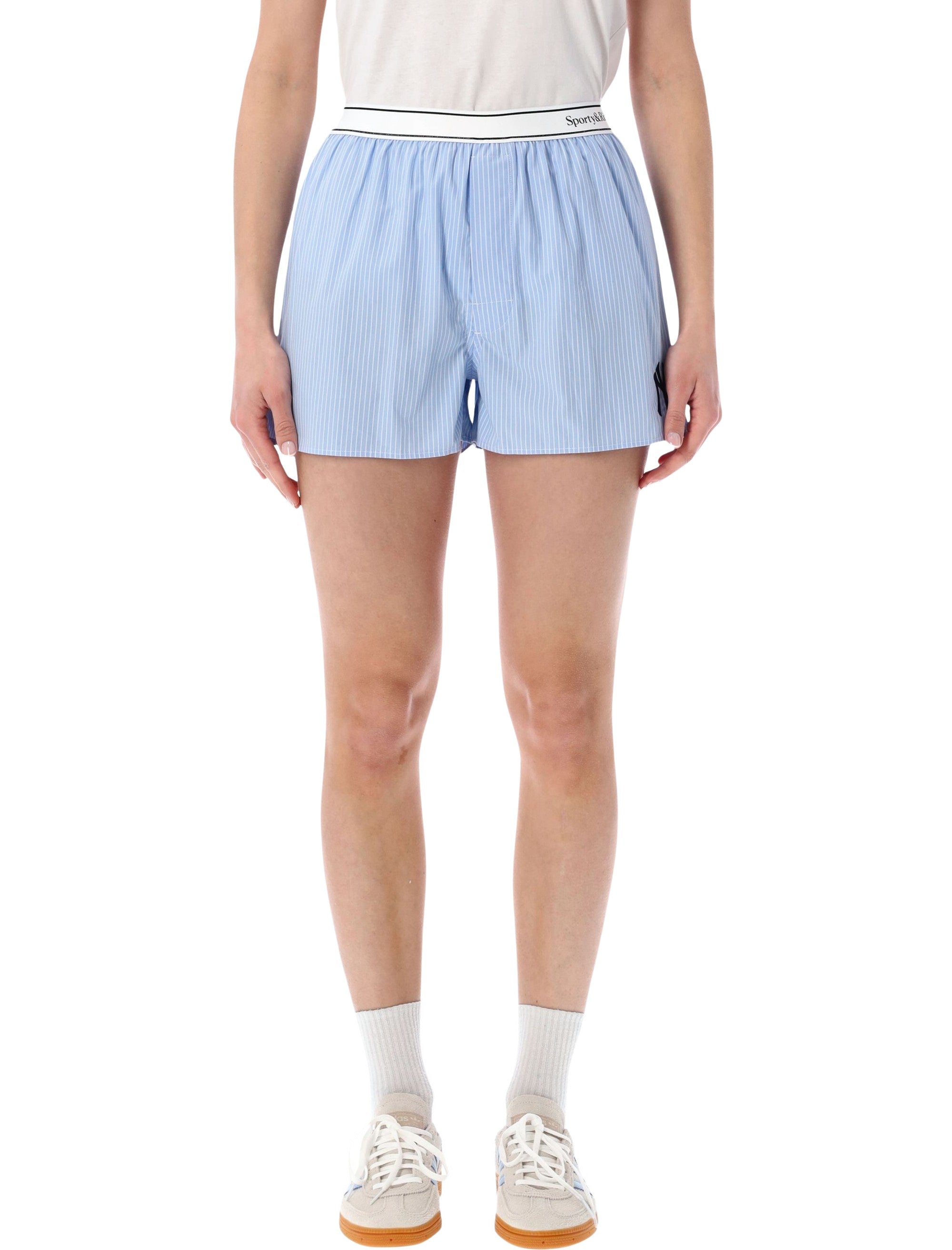 Sporty & Rich Heritage Yankees cotton boxers Blue Stripe Short