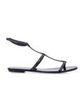 Pedro García satin Enola strappy sandals Black Viscose