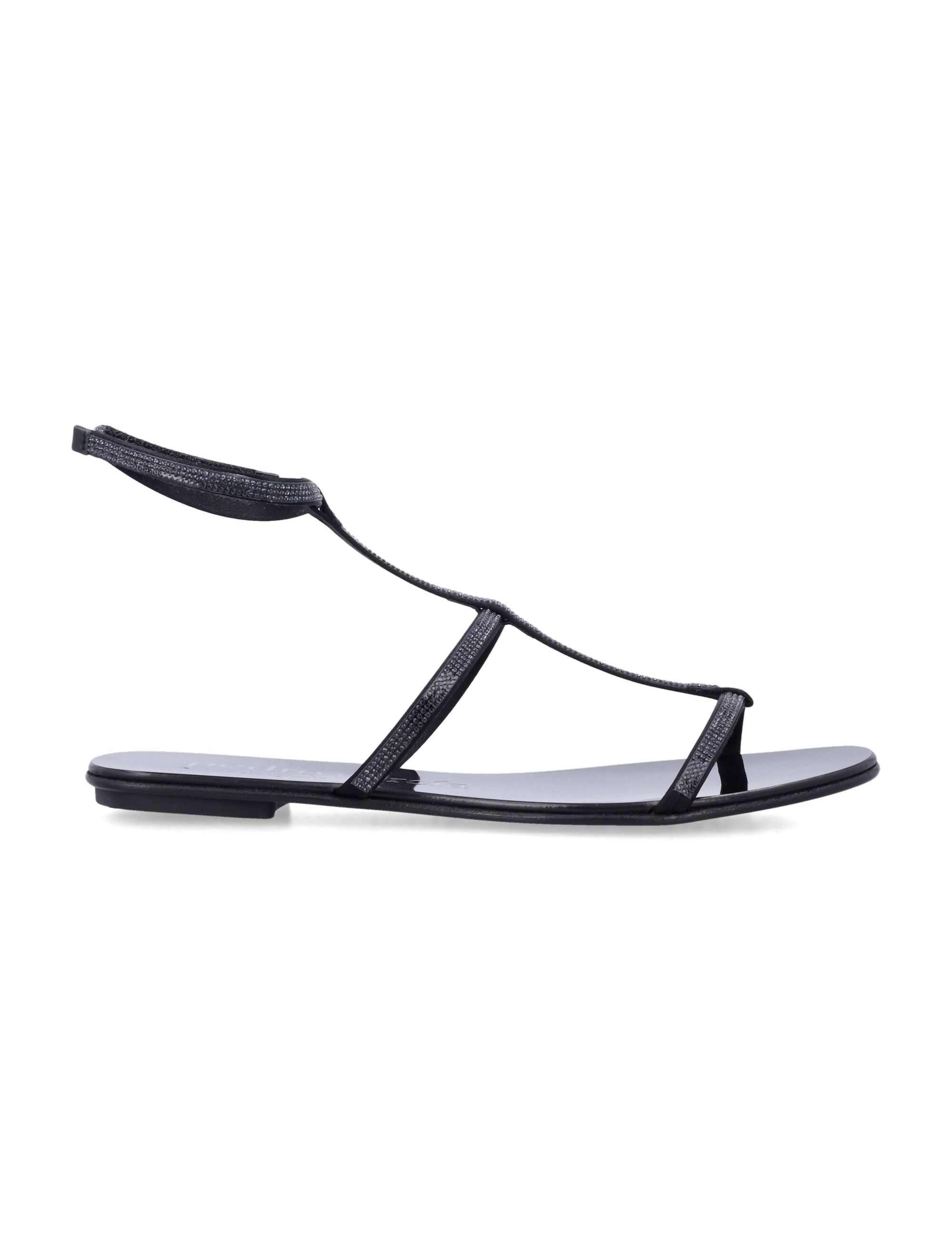 Pedro García satin Enola strappy sandals Black Viscose