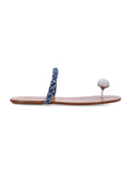 Pedro García Pipa Pavé Cabochon Denim Sandals Denim/crystal Upper