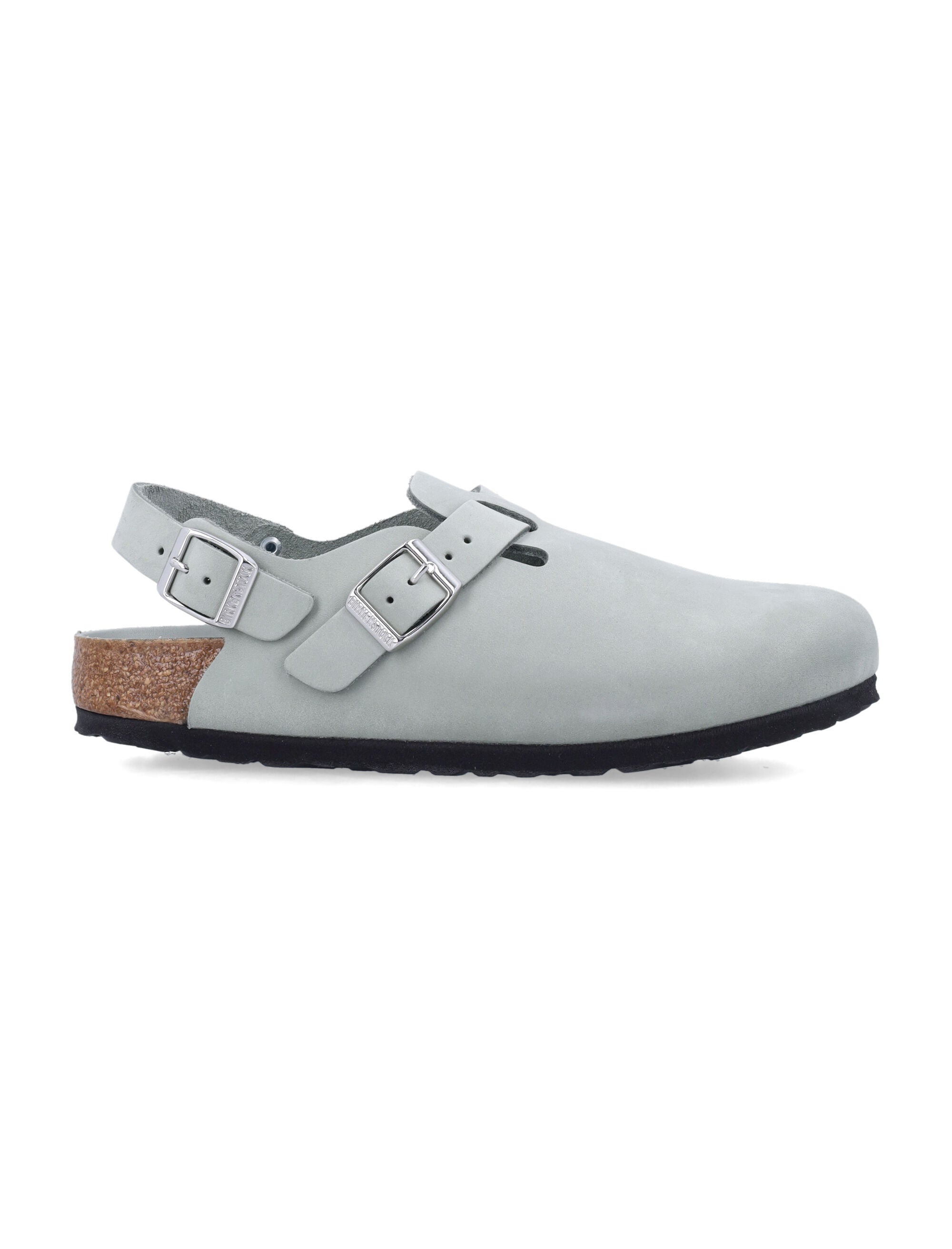 Birkenstock Tokio Nubuk in Pure Sage Leather Clog Upper Mules