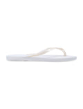 Havaianas Slim Logo Flip-Flops White Strap Slide