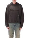 Represent Rep Reverse Applique cotton hoodie After Dark Rib Sweatshirt