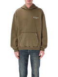 Represent England Legacy hoodie Aged Khaki Cotton Rib Sweatshirt